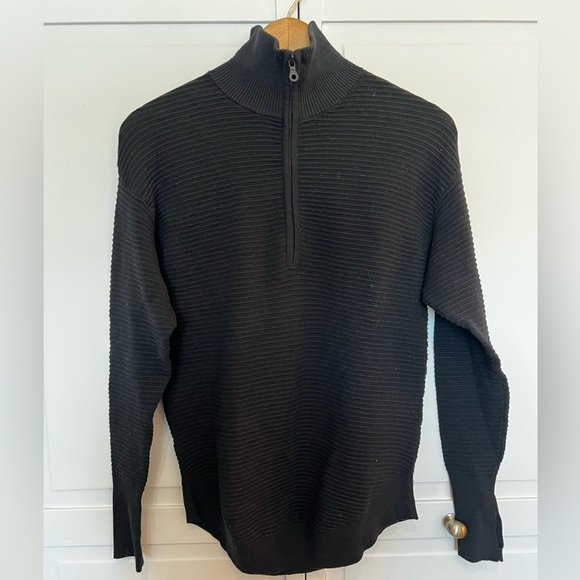 aerie Jackets & Blazers - Aerie | Offline | NWT| Women’s | Turtleneck | Quarter Zip | Ribbed | Black | xxs
